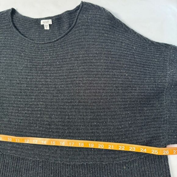 J Pure Jill Knit Dolman 3/4 Sleeve Pullover Sweater Size M Grey Wool Boat Neck - Picture 6 of 10